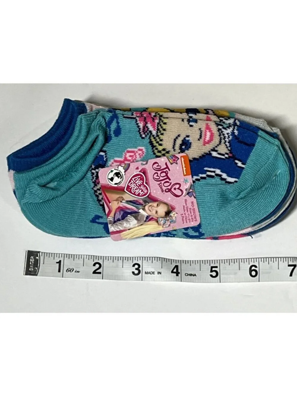 JoJo Siwa Girls No Show Socks 5 Pair Pack Low Cut Ankle NWT